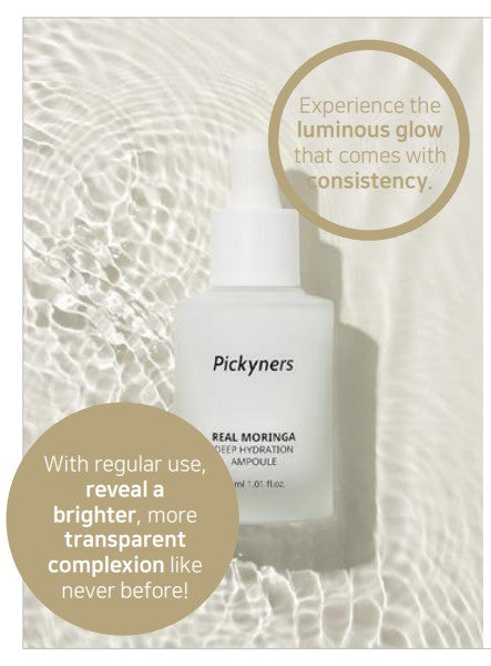 Pickyners Real Moringa Deep Hydration Ampoule – Intensive Hydrating Serum, 30ml (1.01 fl oz)