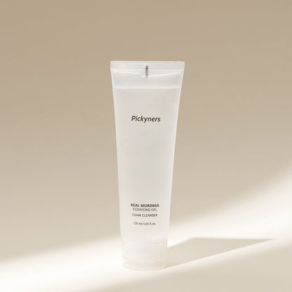 Pickyners Real Moringa Cleansing Gel Foam – Gentle Low pH Hydrating Cleanser, 120ml (4.05 fl oz)