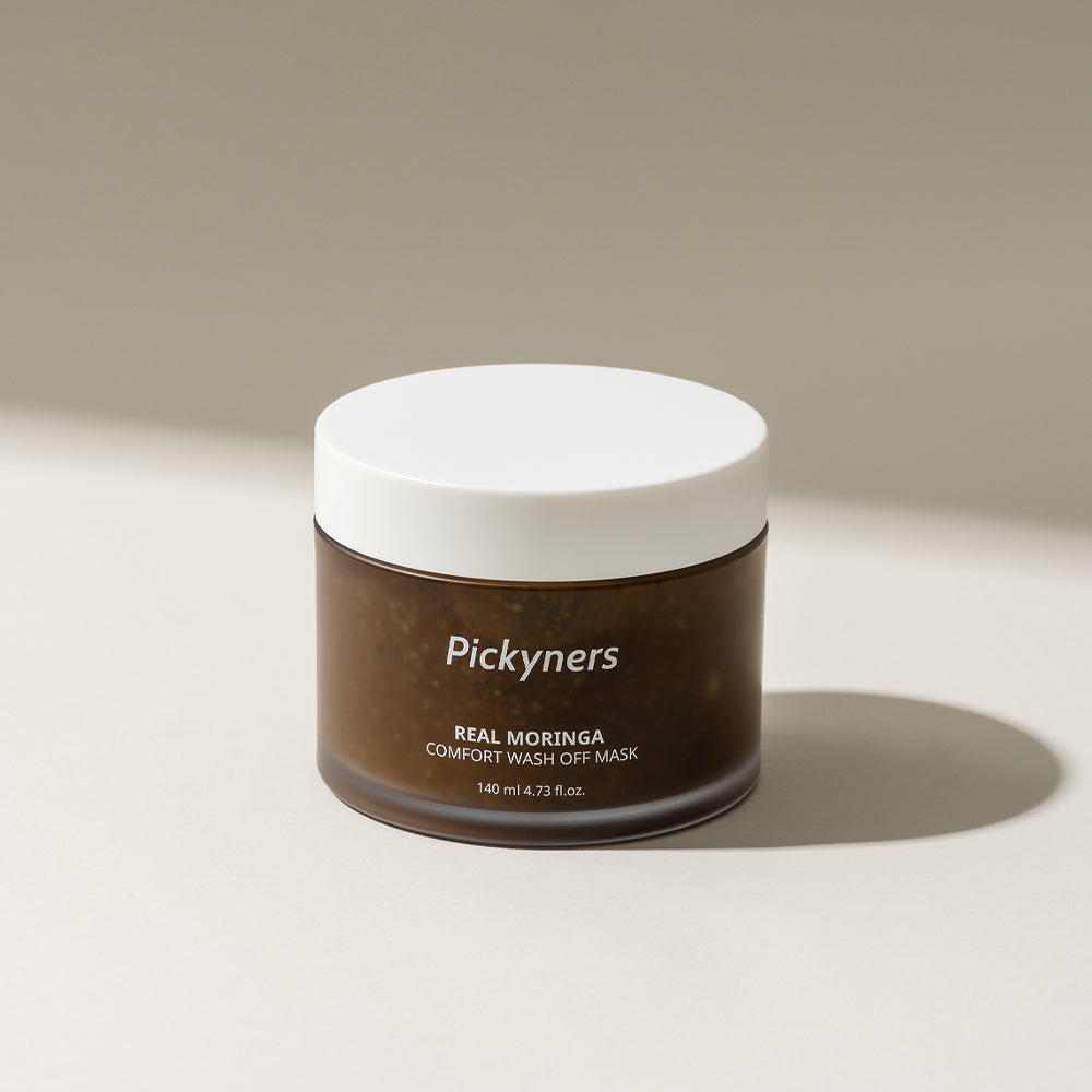 Pickyners Real Moringa Comfort Wash-Off Mask – Cooling &amp; Soothing Clay Mask for Calm, Clear Skin