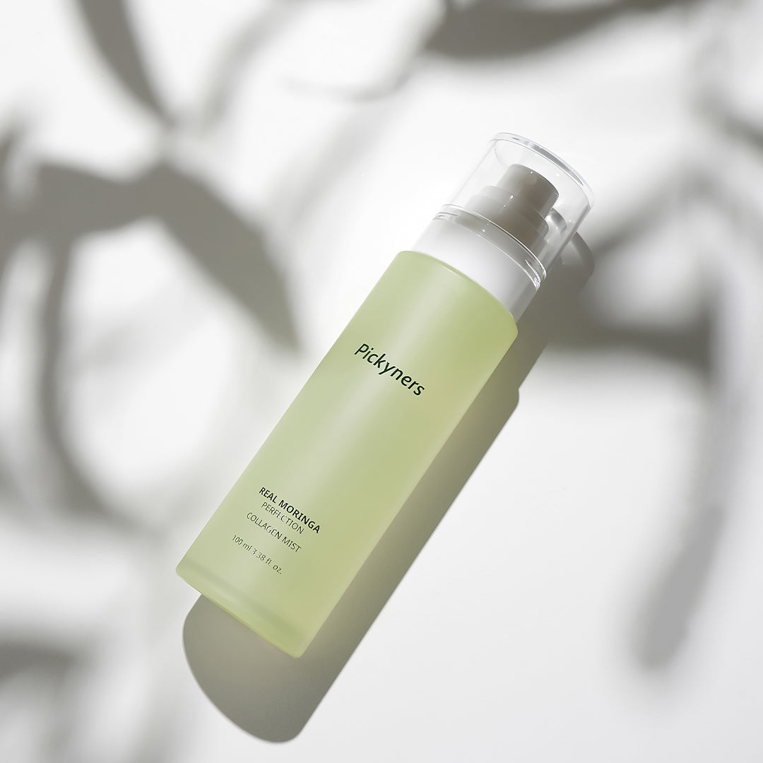 Pickyners Real Moringa Perfection Collagen Mist – Hydrating &amp; Balancing Facial Mist, 100ml (3.38 fl oz)