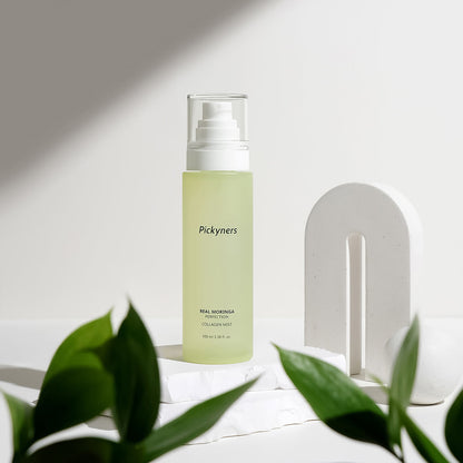 Pickyners Real Moringa Perfection Collagen Mist – Hydrating &amp; Balancing Facial Mist, 100ml (3.38 fl oz)