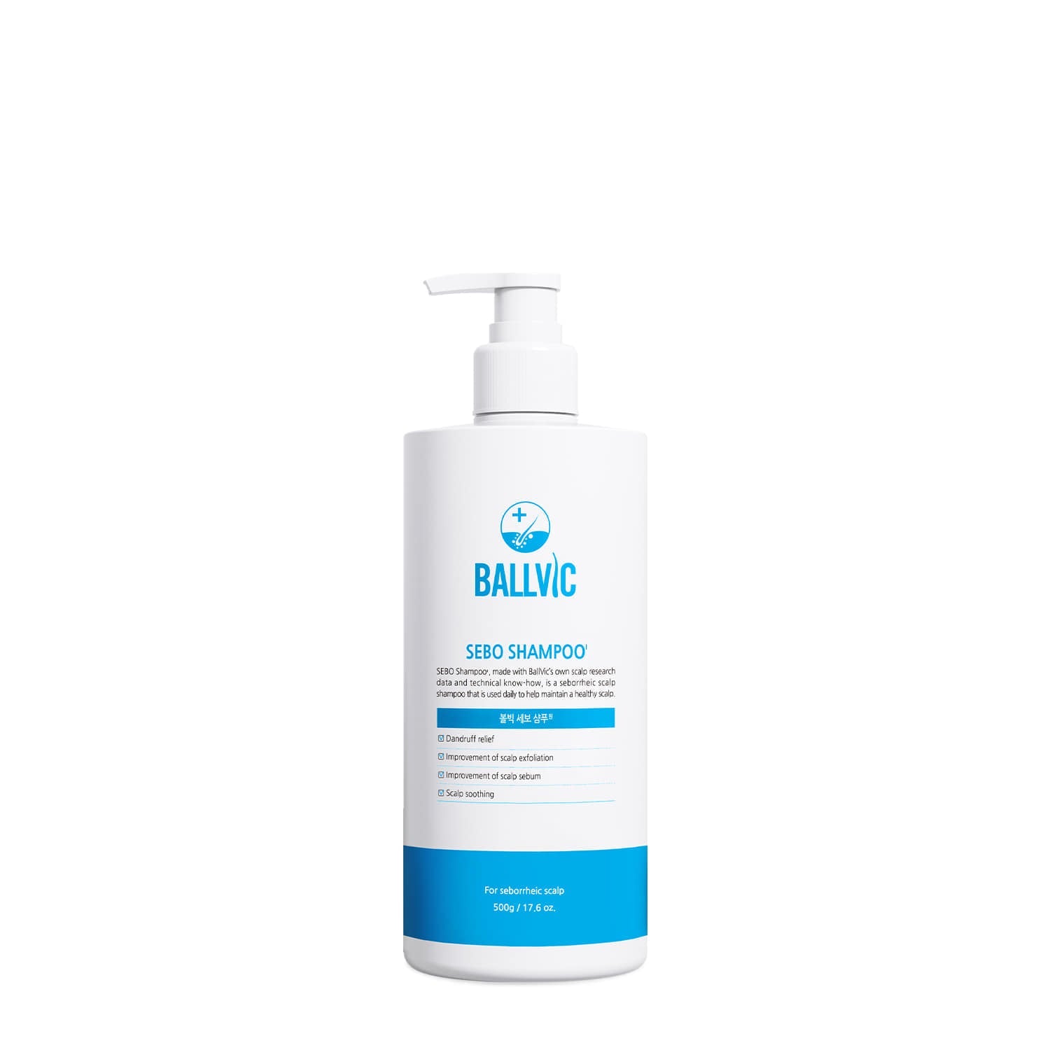 Ballvic Sebo Shampoo – Scalp Balance &amp; Soothing Care, 500g (17.6 oz)
