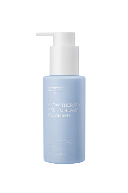 Glutanex Glow Therapy Gel-To-Foam Cleanser – Brightening &amp; Gentle Exfoliating Cleanser, 150ml (5.07 fl oz)