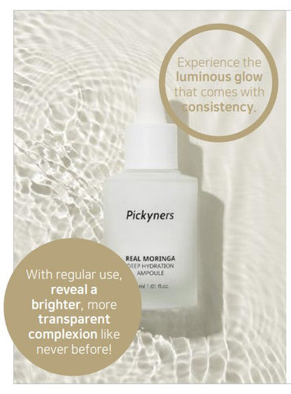 Pickyners Real Moringa Deep Hydration Ampoule – Intensive Hydrating Serum, 30ml (1.01 fl oz)