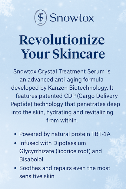 Snowtox Crystal Treatment Serum + Lip Plumper – Radiance &amp; Hydration Beauty Duo