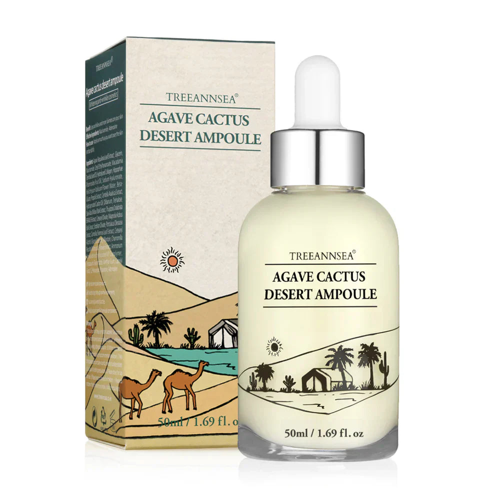 TREEANNSEA Agave Cactus Desert Ampoule – Deep Hydration &amp; Barrier Care, 50ml (1.76 fl oz)