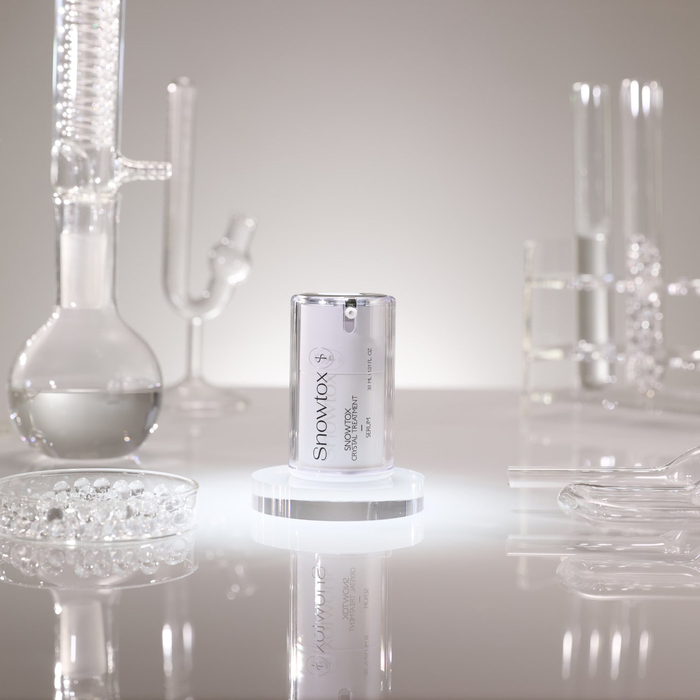 Snowtox Crystal Treatment Serum + Lip Plumper – Radiance &amp; Hydration Beauty Duo